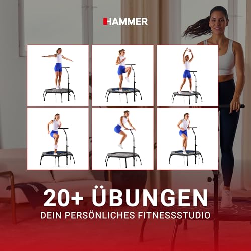 HAMMER Fitness-Trampolin | 98cm Fläche | Höhenverstellgriff | Max 130kg