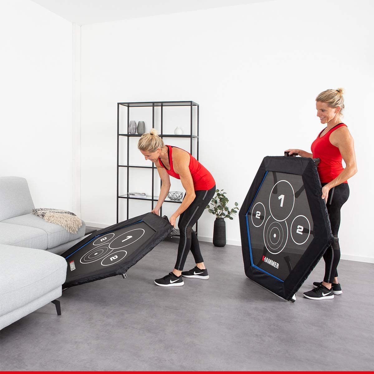 HAMMER Fitness-Trampolin | 98cm Fläche | Höhenverstellgriff | Max 130kg